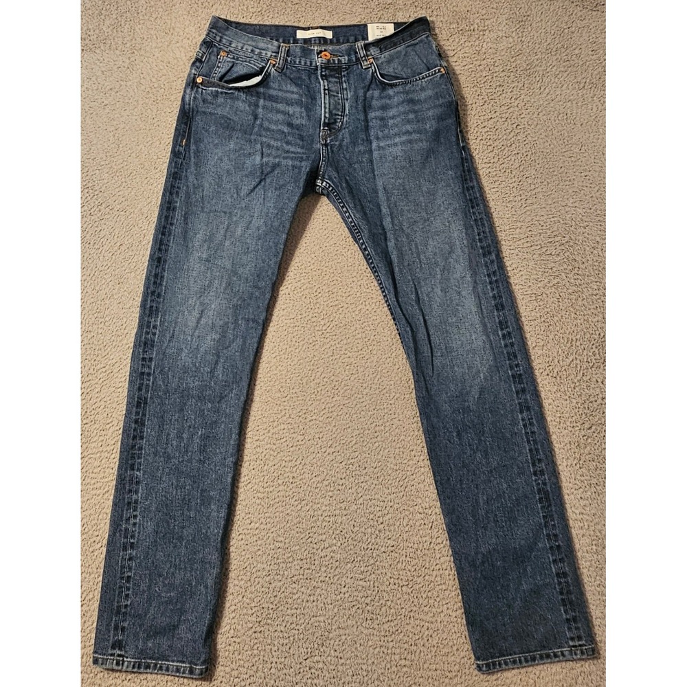 Billy Reid MSL-ALA Slim Cut Jeans Mens Size 33 x 34 Blue Selvedge Made in USA